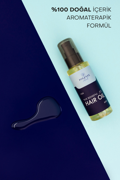 Polente Natural Men Nourishing Hair Care Oil - Erkekler İçin Besleyici Saç Bakım Yağı (100 ml)