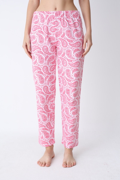 ERTA GOLD Női rózsaszín mintás téli pizsama alsó