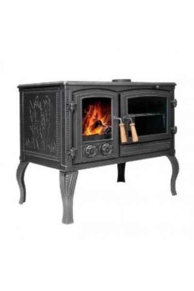 Volkan V-03 Fırınlı Kuzineli Şömine Soba