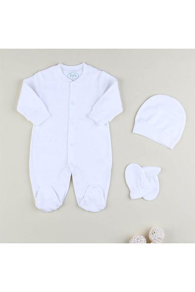 Mini Ropa إكرو عادي بذلة تزيين فارغة لحديثي الولادة بذلة أطفال عادية عادية إصدار المستشفى التطريز السروال القصير