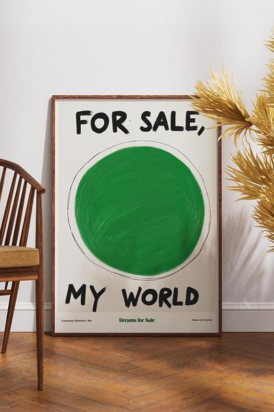 House Gorgeous Dreams For Sale Poster cu design colorat modern fără încadrare Colecția Dolce Vita