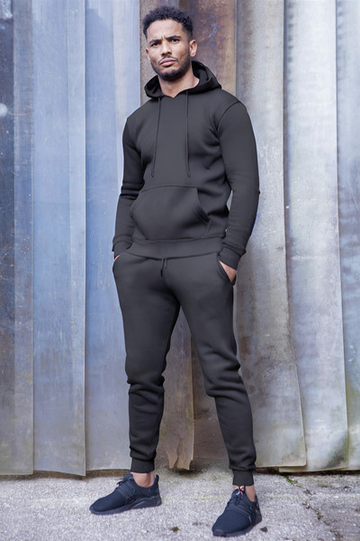 BayBayan Ανδρικό σετ χειμερινής φόρμας με κουκούλα με 3 κλωστές με τσέπες καγ...