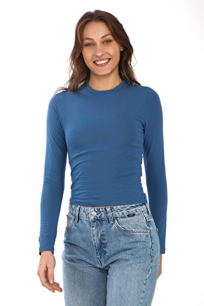 penyebizden Lycra pamučna majica - uski kroj - indigo