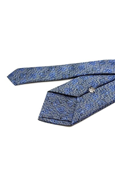 Kravatkolik Κλασική γραβάτα με μπλε σχέδιο σάλι KK13110