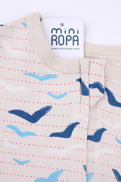 Mini Ropa Summer Zippered Short Sleeve Baby Onesie - Sleeping Bag Without Booties