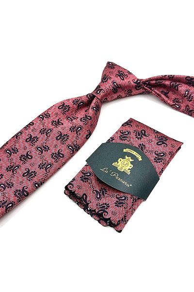 Kravatkolik Red Shawl Pattern Handkerchief Classic Tie Kk13111
