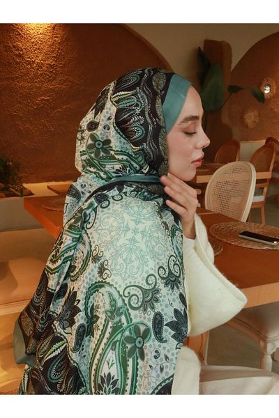 Modakaşmir Βαμβακερό σάλι Bohemian Flower Pattern