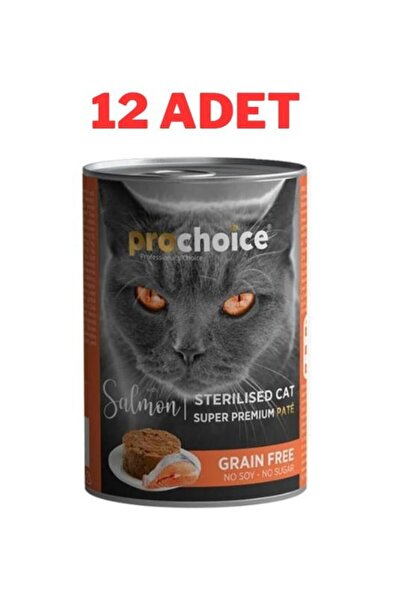 ProChoice Adult Cat Sterilised Salmon Pate Kedi Konservesi 12x400 gr