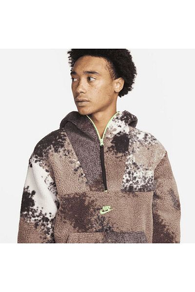 Nike Nwt Men's Nsw Sherpa Sport Essentials Hoodie - 1/2 Zip, Fleece, Dd5009-004