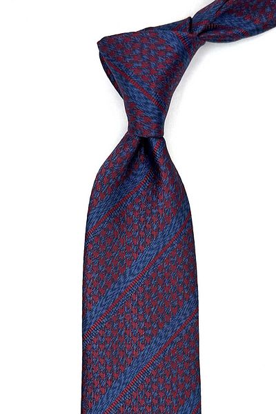 Kravatkolik Blue - Red Crow's Foot Wipes Classic Tie Kk12848