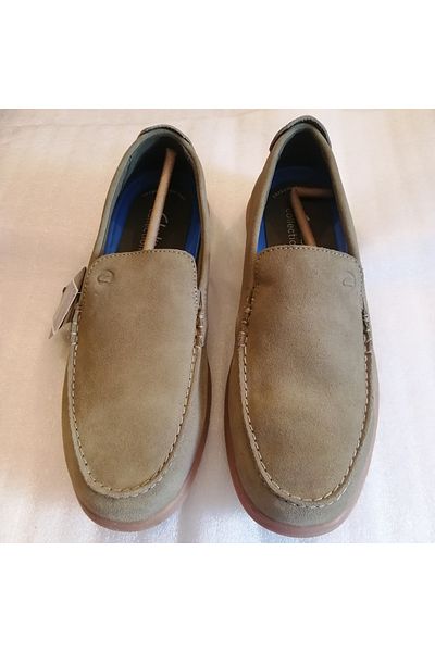 Butik Tülin Men's Suede Genuine Calf Leather - Soft and Flexible Non-Slip Rubber Sole Loafer Shoes Made in India
