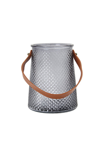 Afthonia Deri Detaylı Yuvarlak Dekoratif Vazo