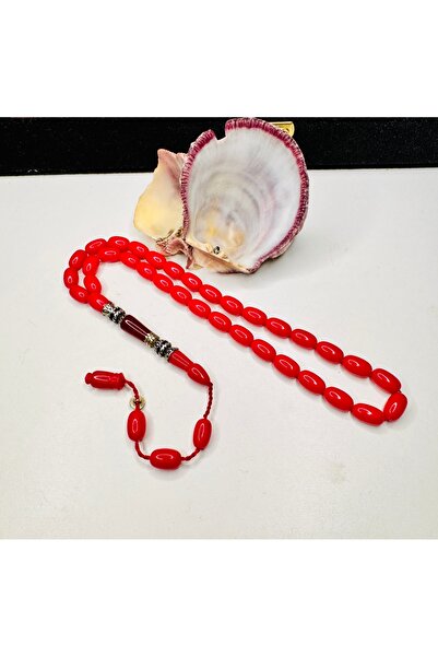 İskenderun Tesbihcilik مسبحة صلاة كهرمانية مطرزة يدويًا