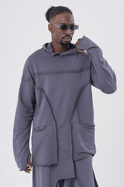 go gang own Φούτερ με κουκούλα Bohemian Asymmetric Detail