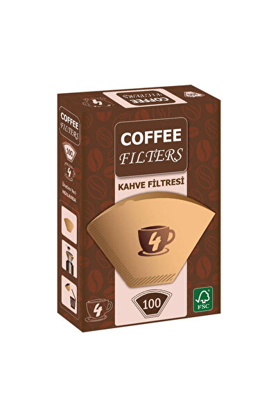 Coffee Filters Filtre Kahve Kağıdı 4 Numara 100 Adetli 1 Paket