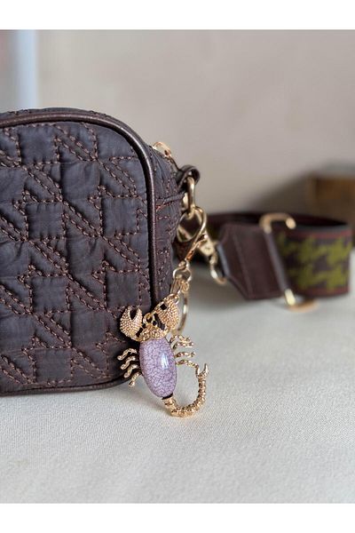 Miamantra Scorpion Keychain / Stone Bag Ornament - Turkey Charm Gift