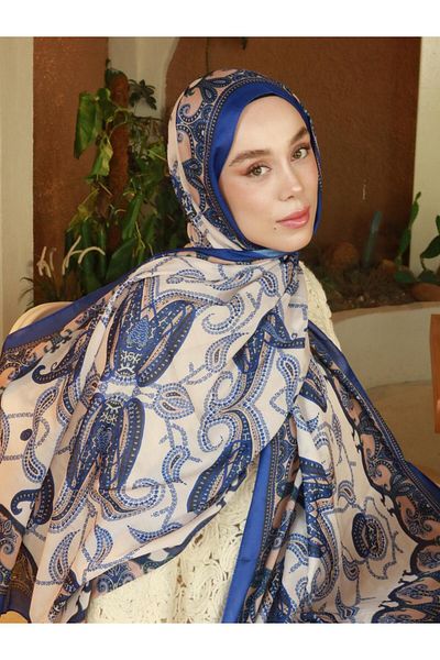 Modakaşmir Βαμβακερό σάλι Paisley με σχέδιο