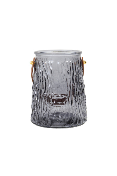 Afthonia Deri Detaylı Yuvarlak Dekoratif Vazo