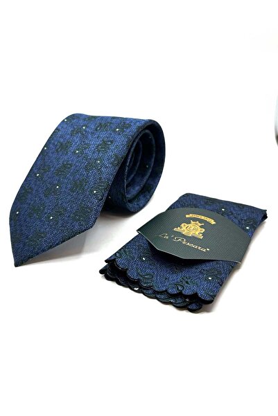 Kravatkolik Синій шарф з візерунком Класичний краватка KK12926
