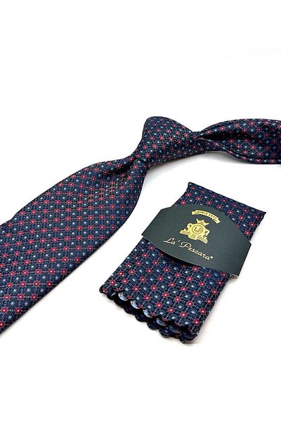 Kravatkolik Plum - Khaki Polka Dot Pattern Classic Tie with Handkerchief Kk12963