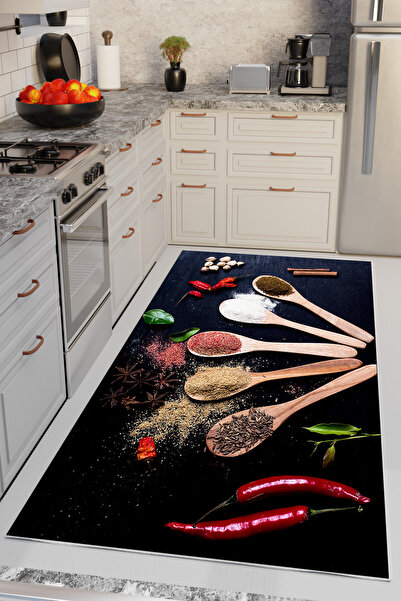 vodler Dijital Baskılı Yıkanabilir Kaymaz Tabanlı Kolay Temizlenen Leke tutma...