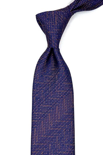 Kravatkolik Navy Blue Sand Pattern Handkerchief Classic Tie Kk12933