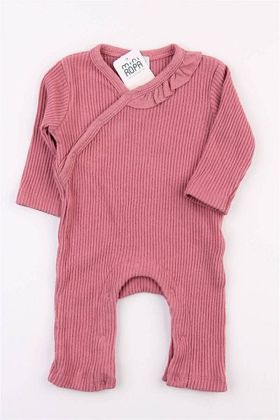 Mini Ropa My Family Half Double Breasted Corded Baby Girl Romper