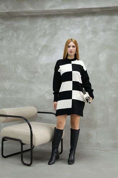 İKLİM LİFE Checked Knitwear Tunic