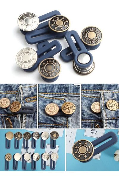 Anadolu Saray 10 τμχ Magic Metal Button Jeans Παντελόνι Επέκταση μέσης Αντικατάσταση Τζιν Κουμπιά Φούστα Επέκταση μέσης