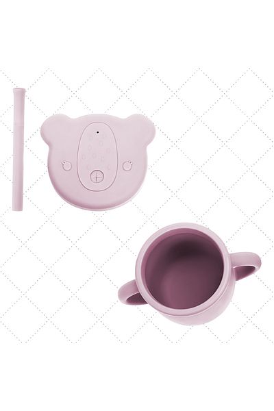 Fab N Funky Classic Bear Silicone Mug, Spill Proof Design, Refreshing Solid Color And Durable, 250mL, 3 Years
