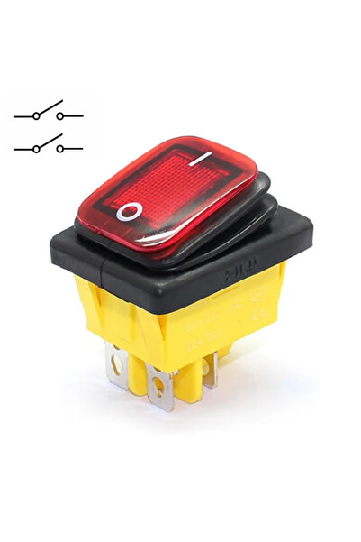Genel Markalar 30a 250v On-off Anahtar Yüksek Akım Kcd4 4 Pin Buton Ip67 Su G...