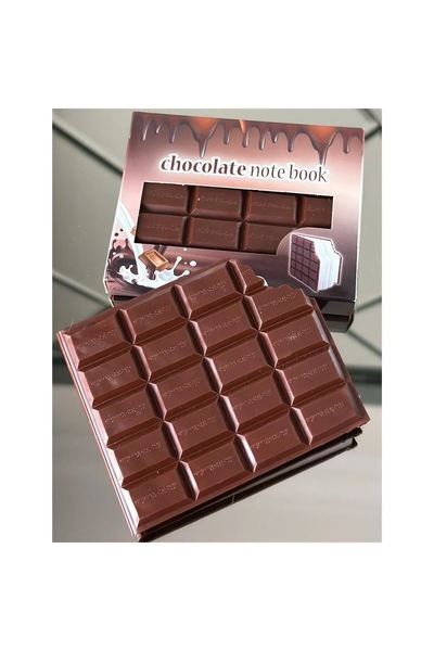 BEYZANA Milk Chocolate Notebook with Brown Silicone Cover - Unlined