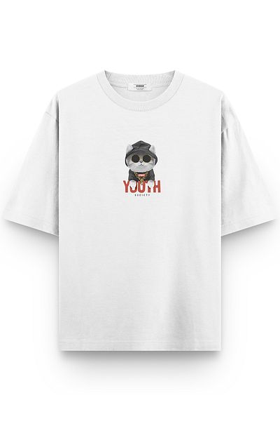 Overoz Μπλουζάκι Street Cat με στάμπα Semi Oversize 1121