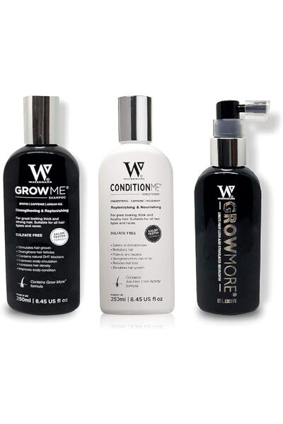 Watermans شامبو وبلسم وإكسير لنمو الشعر للرجال والنساء - مجموعة كومبو