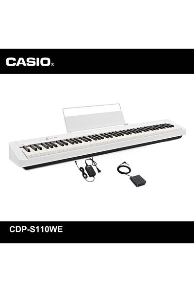 Casio CDP-S110WE Digital Piano Black 88 White