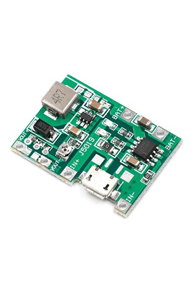 ARS Robotechnicals Tp4056 18650 Lityum Pil Şarj Micro Usb Ayarlı Voltaj Yükseltici 3-7v To 27v Boost Step Up Lion Akü