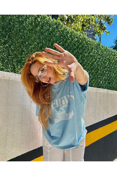 Cos Weirdos Ocean Oversized Blue T-Shirt
