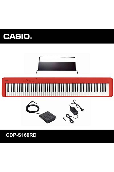 Casio CDP-S160RD بيانو رقمي أحمر 88 مفتاحًا