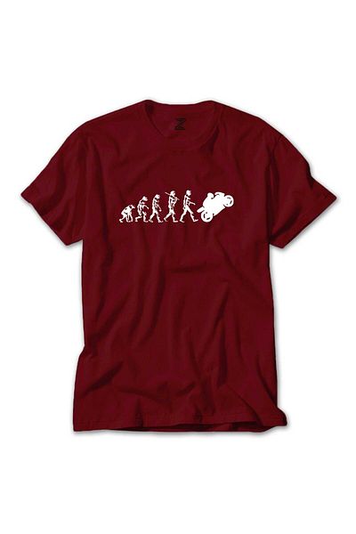 Z zepplin Tricou roșu Motocycle Evolution