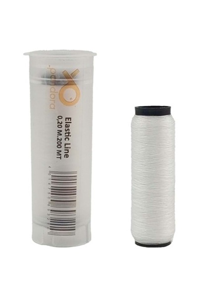 PANDORA BALIKÇILIK PANDORA YEM SARMA İPİ 0,20MM LASTİKLİ ---  200MT. BEYAZ 1AD.