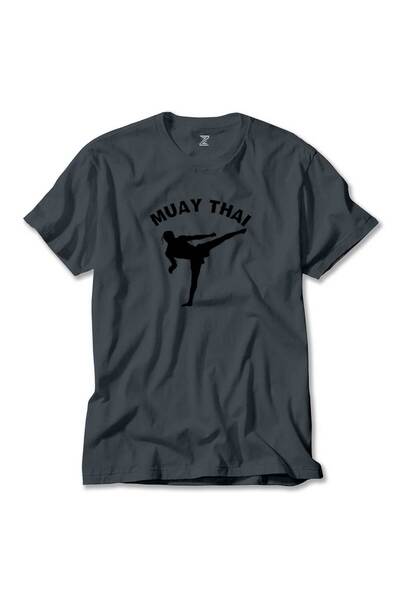 CrowsGate تي شيرت كاراتيه مواي تاي سيلويت سموكد