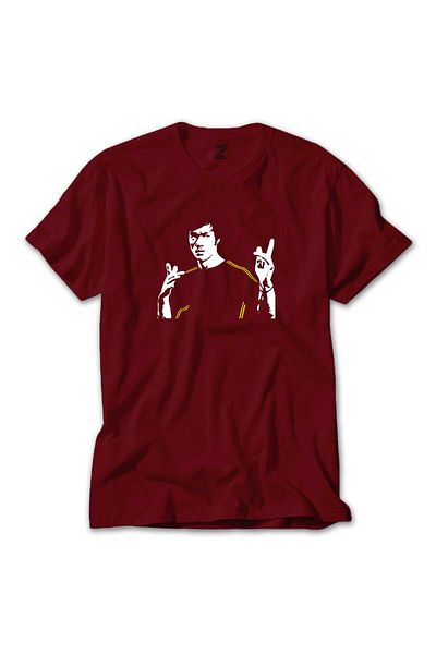 WAKHA Bruce Lee Figure Red T-Shirt