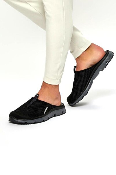 lumberjack CASTELLO 4FX Μαύρες ανδρικές παντόφλες-Μαύρες-Σκούρο γκρι παντόφλες