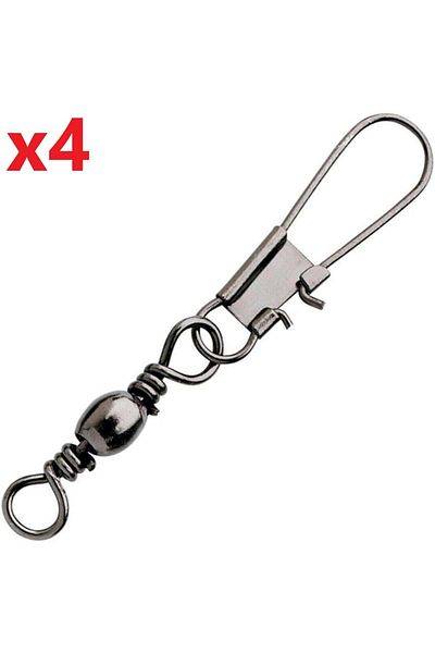 oskar balık Oskar Nickel 58mm Locked Clip Swivel - 4AD Model 1PK