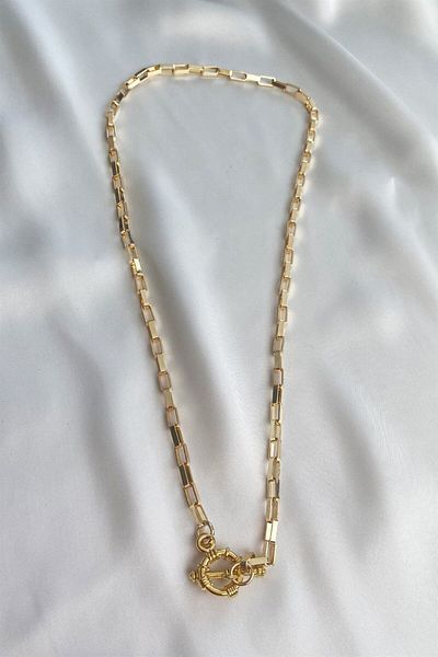 Sose Moda Geometric Gold Chain Necklace