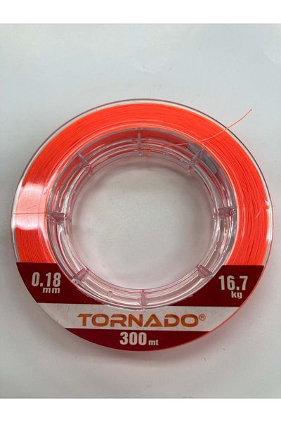 Tornado 8 X Braid Orange 0.18mm 16.70kg - 300m Light Orange 1pc