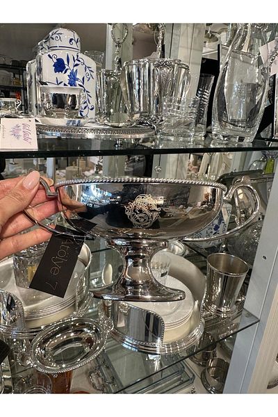 LAMEDORE Engrave Oval Silver Sugar Bowl 14*12*12.5 cm