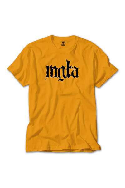 WAKHA Mgla Logo Text Κίτρινο T-shirt
