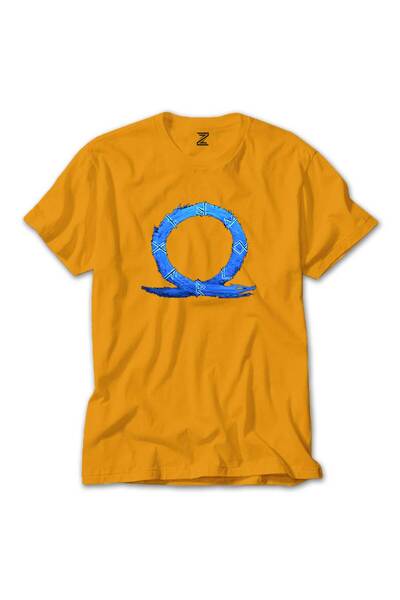 CrowsGate Μπλουζάκι God of War Ragnarok με Μπλε Λογότυπο, Κίτρινο Χρώμα, Μέγε...