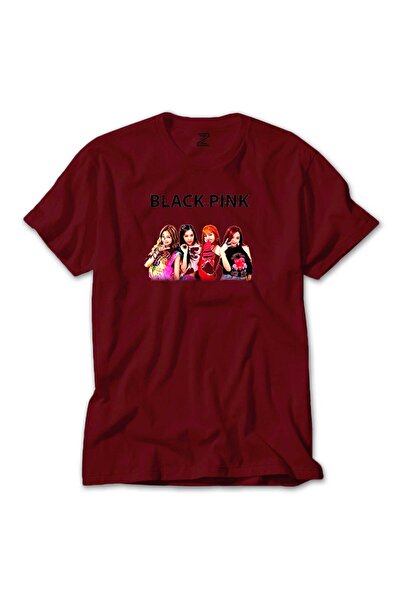 Generic Brand Tricou Blackpink Negru Roșu